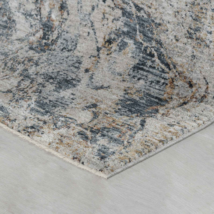 8' x 10' Abstract Power Loom Area Rug - Beige Blue