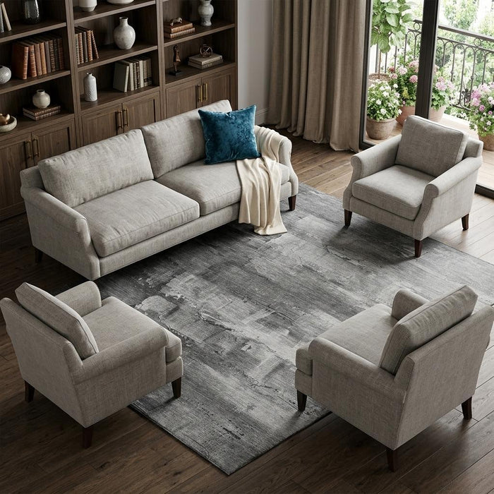 10' X 14' Abstract Washable Area Rug With UV Protection (693912) - Gray / Silver / Charcoal
