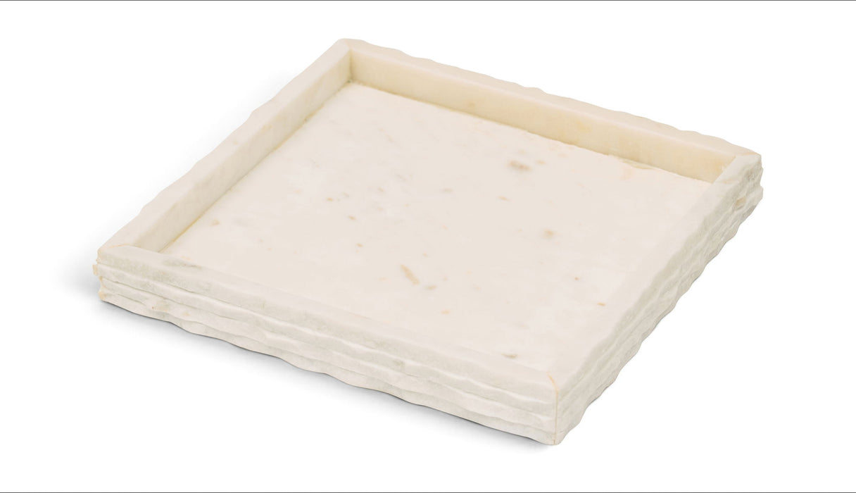 Elegant marble tray by Meridian Furniture featuring a smooth, polished surface perfect for serving or decorative use.