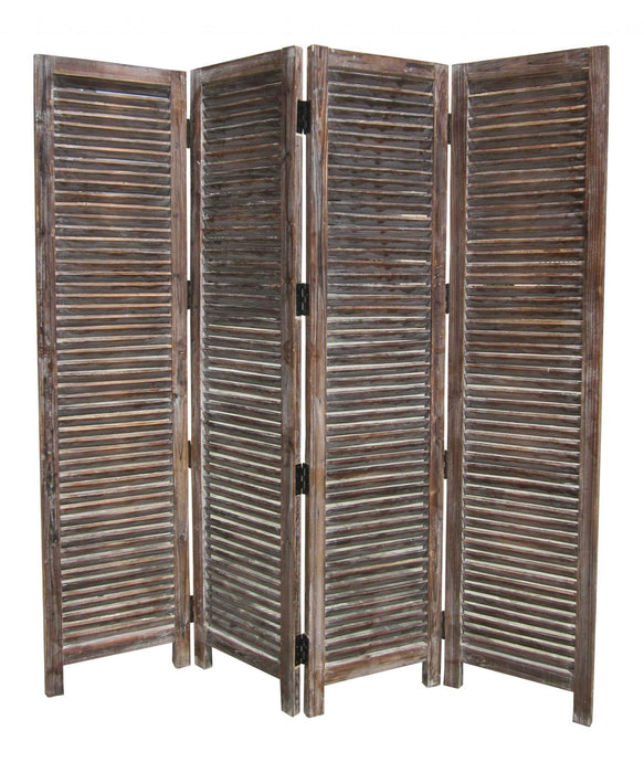 80" x 84" Wood Screen - Brown