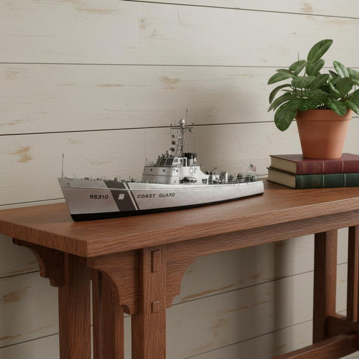 Hand Painted Model Boat (624454) - Gray