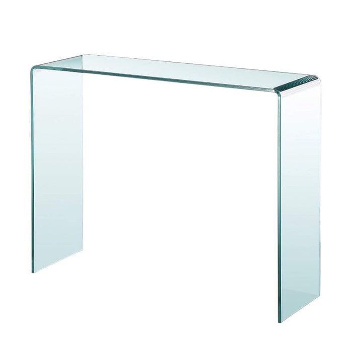 Glass Block Console Table - Clear