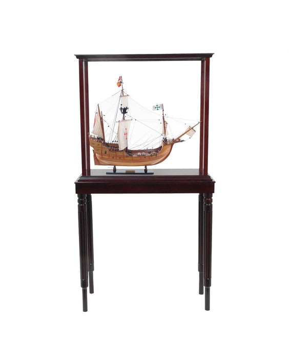 Small Floor Display Case - Dark Brown