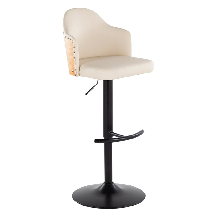 Ahoy - Adjustable Barstool With With Rounded T Footrest (Set of 2)