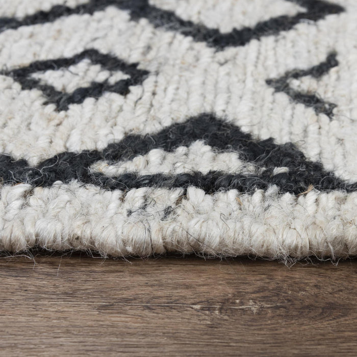 10' X 14' Jute Geometric Hand Woven Area Rug (747096) - Beige / Black
