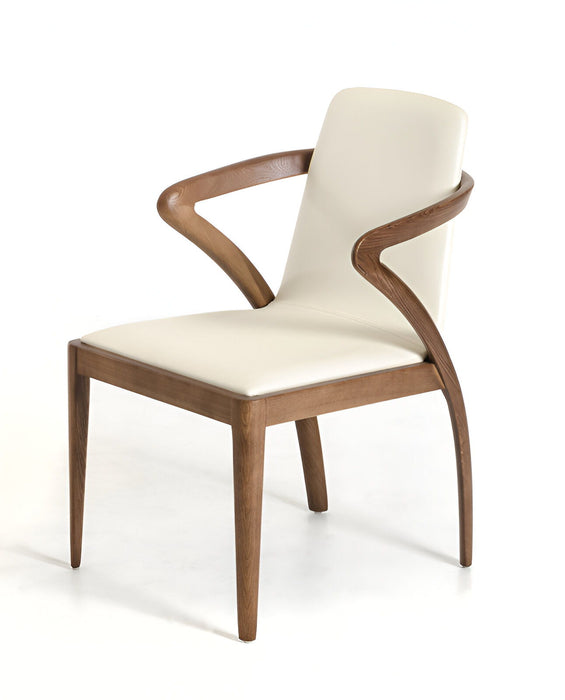 Faux Leather Dining Arm Chair - Brown