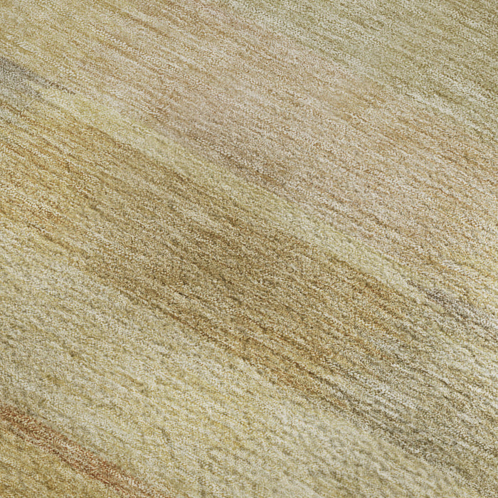 10' X 14' Striped Washable Area Rug With UV Protection (695324) - Wheat / Beige / Gray