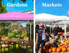 Giga 10x20 ft portable pop-up canopy tent with removable sidewalls, carrying bag, and weight bags for outdoor events and parties.