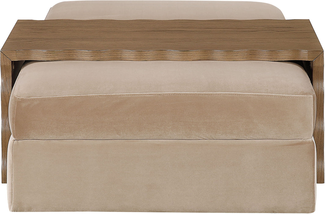 Woodra - Velvet Coffee Table/Ottoman