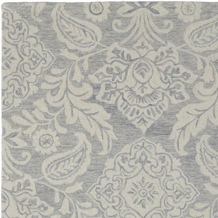 12' X 15' Wool Oriental Hand Tufted Area Rug - Blue And Ivory
