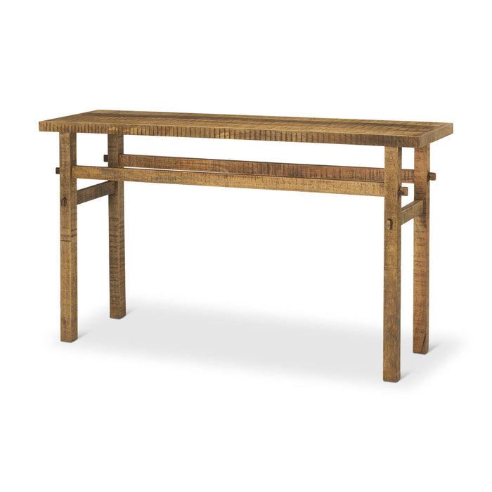 Solid Wood Distressed Console Table (605611) - Brown