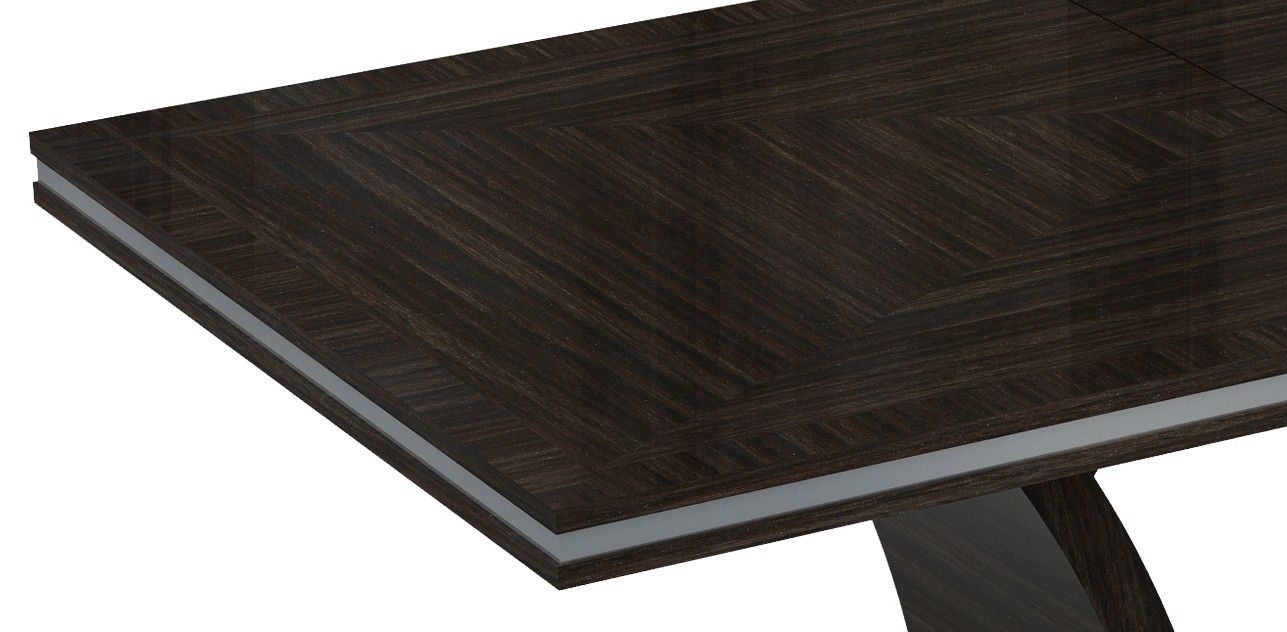 98" Solid Wood Self-Storing Leaf Pedestal Base Dining Table - Dark Brown