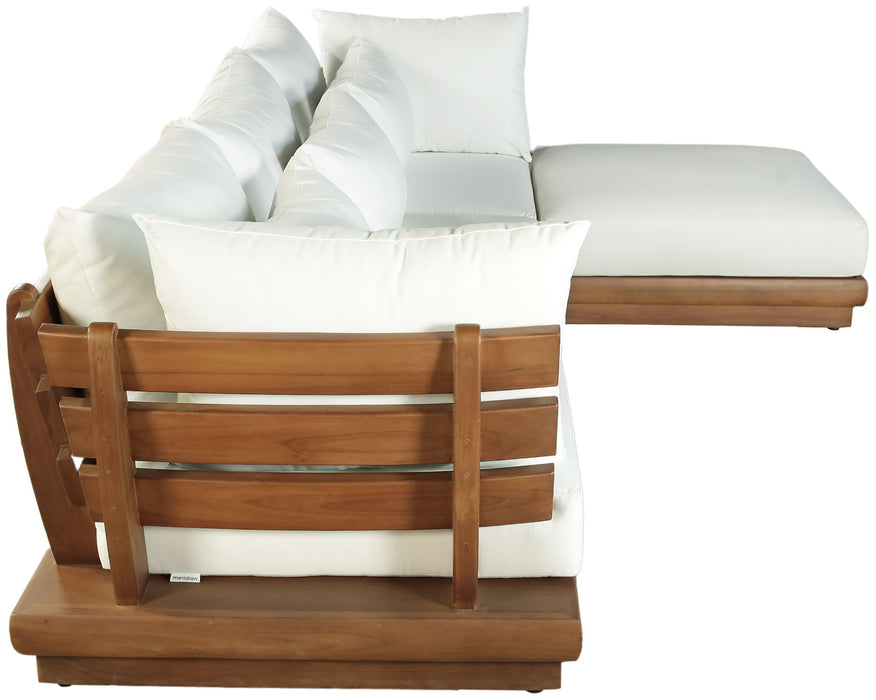 Mirella - 4 Piece Water Resistant Fabric Outdoor Patio Modular Sectional