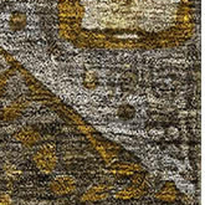10' X 14' Abstract Geometric Washable Area Rug With UV Protection (708367) - Brown / Gold / Beige