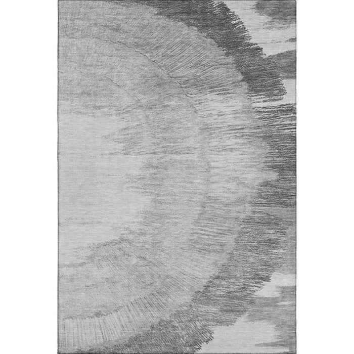10' X 14' Woodland Lodge Washable Area Rug With UV Protection (653755) - Gray / Ivory