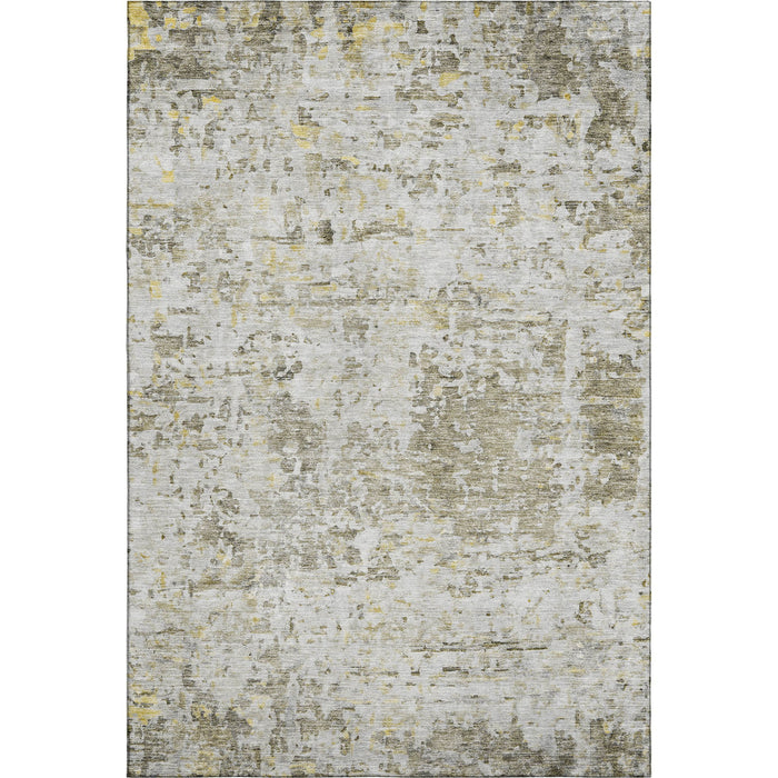 10' X 14' Abstract Washable Area Rug With UV Protection (685403) - Taupe / Beige / Gold