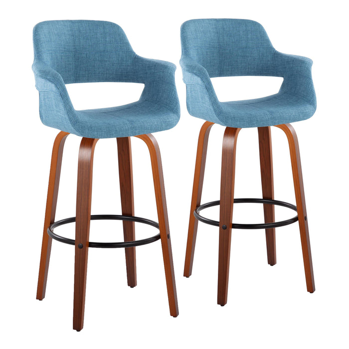 Vintage Flair - 30" Fixed-height Barstool (Set of 2) - Blue