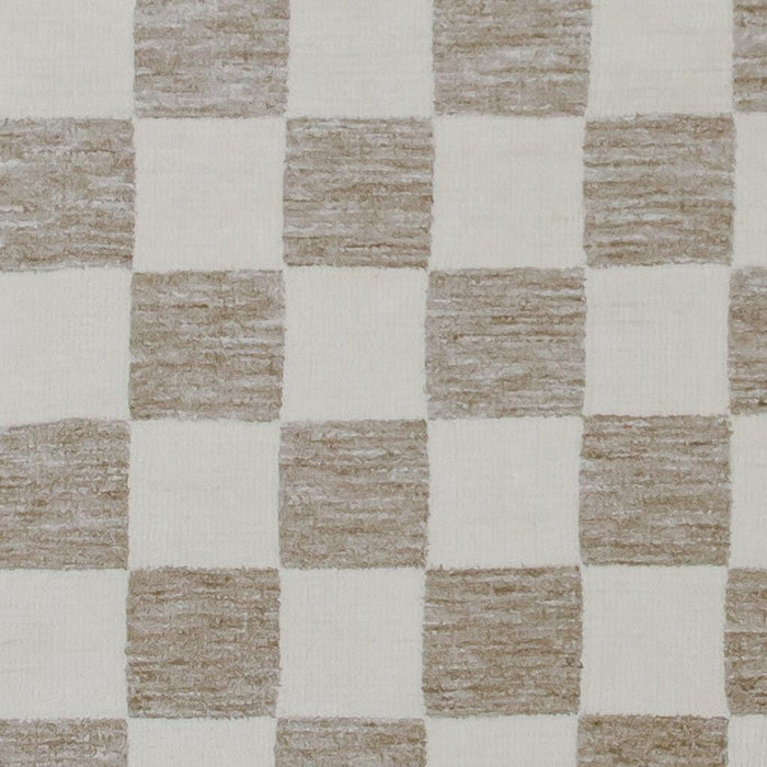 9' X 12' Checkered Area Rug (724066) - Beige / Brown