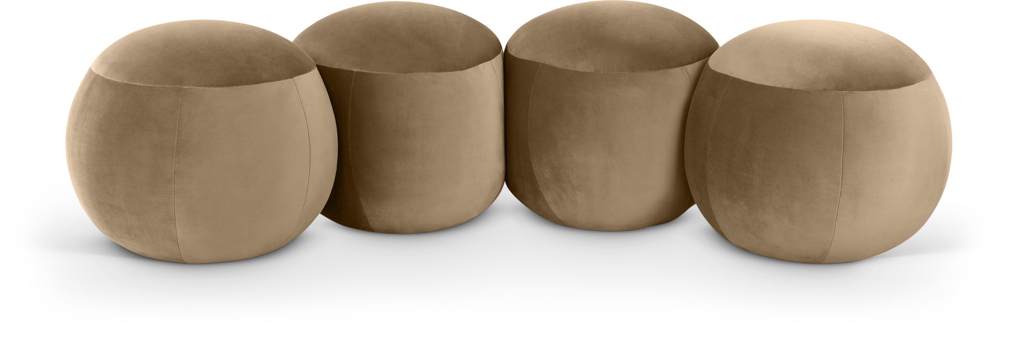 Velvet upholstered Apollo bench by Meridian Furniture with sleek wooden legs, ideal for entryways or living rooms.