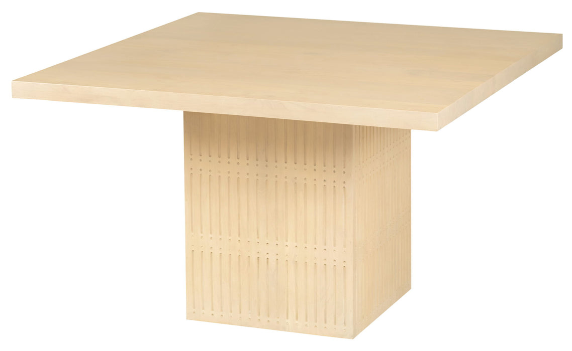 48" Solid Wood Pedestal Base Square Dining Table - Natural