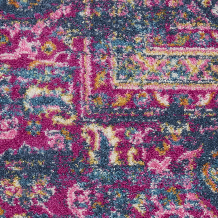 12' x 15' Moroccan Power Loom Distressed Area Rug - Blue