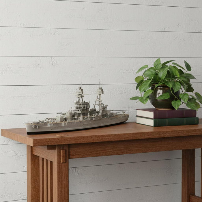Hand Painted Model Boat (624333) - Gray