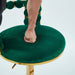 Set of two Giga modern bar stools with iron tube legs, soft cushions, and comfortable backrests for stylish seating.