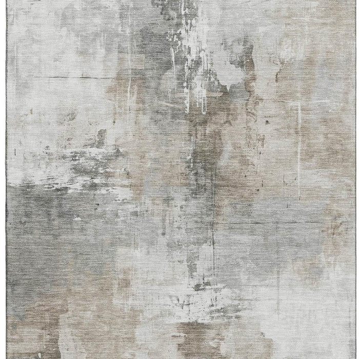 10' X 14' Abstract Washable Area Rug With UV Protection (696674) - Ivory / Gray / Beige
