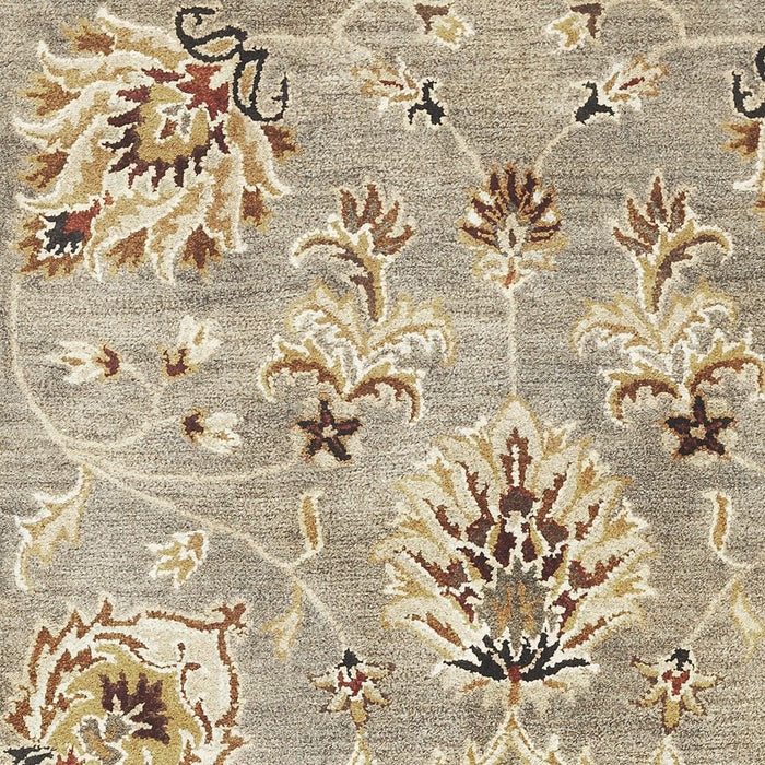 8' x 11' Hand Tufted Traditional Floral Indoor Area Rug - Gray Mocha