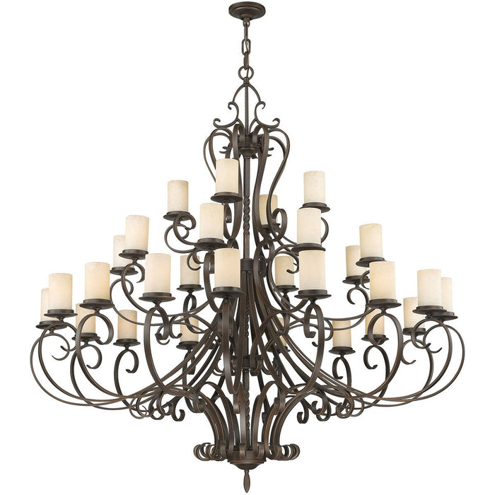 64" Multi Light Metal Dimmable Chandelier With Shades - Bronze