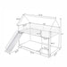 Giga twin over twin house bunk bed with ladder and slide, wooden frame, ideal for kids’ bedroom with fun and functional design.