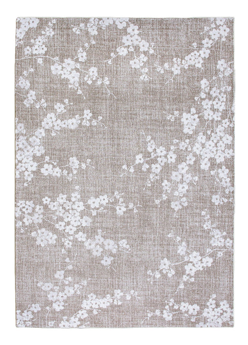 7' X 9' Oriental Washable Area Rug (548792) - Gray / White