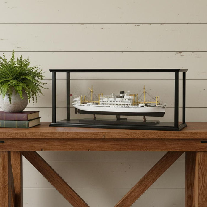 Hand Painted Model Boat (627523) - Black / White