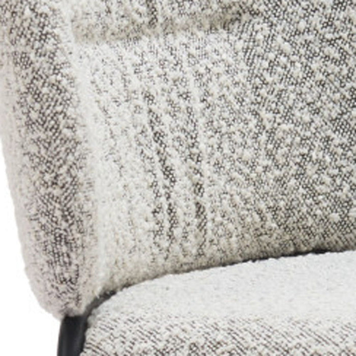 Fabric Upholstered Dining Side Chairs (Set of 2) - Gray / Black