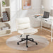 Giga Bizerte adjustable swivel criss-cross office chair with wide seat and white finish, designed for comfort and style.