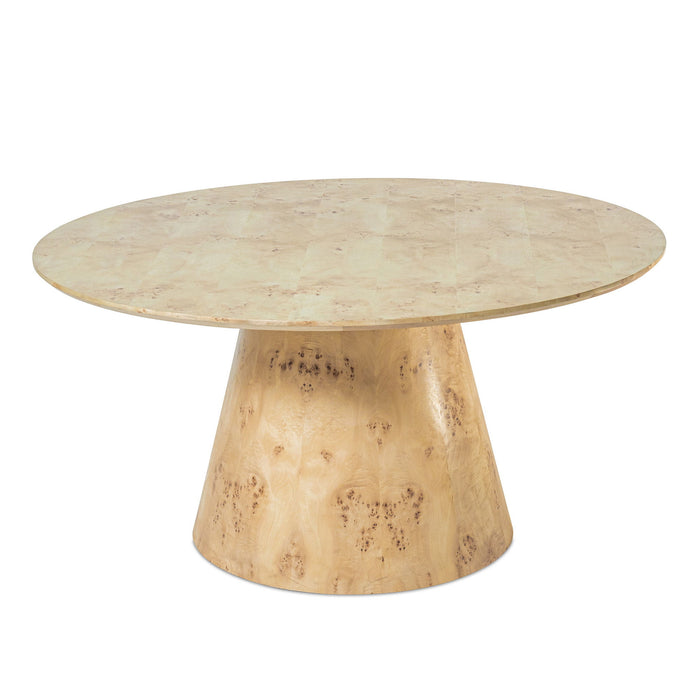 48'' Wood Pedestal Base Round Top Dining Table - Natural