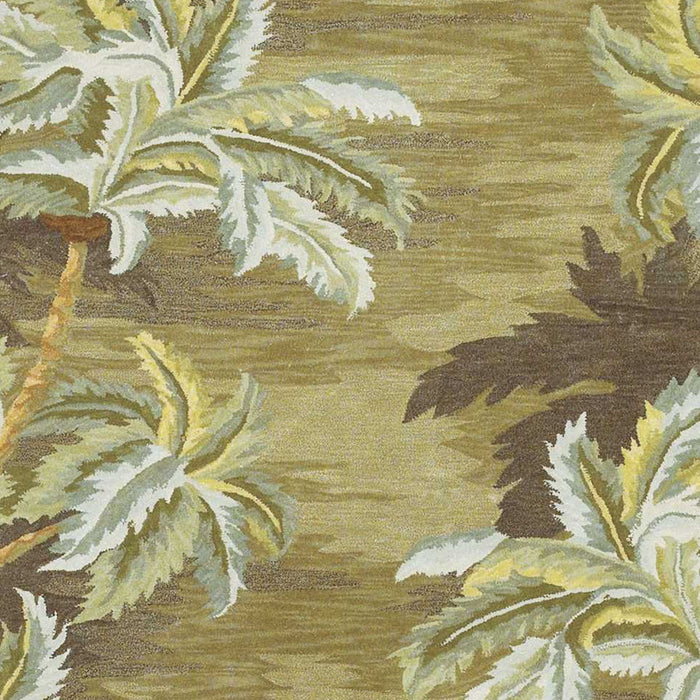 5' x 8' Wool Area Rug - Moss