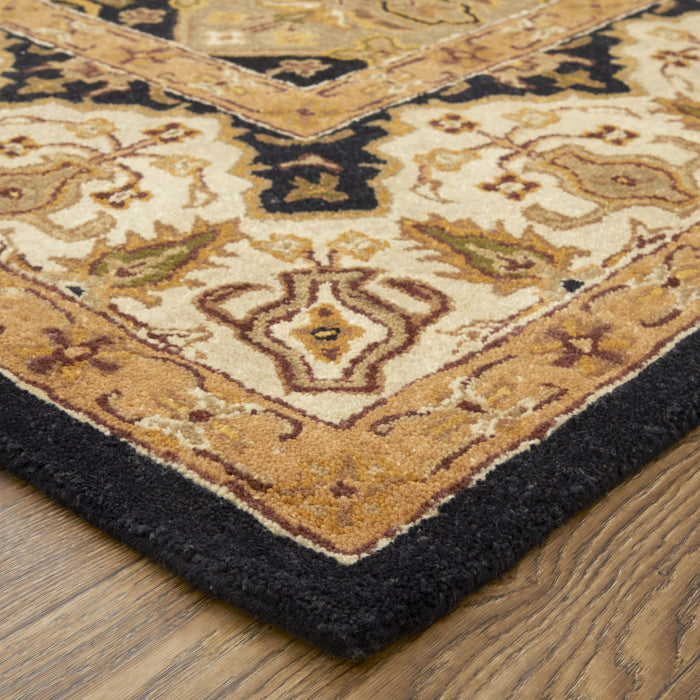 8' X 10' Geometric Hand Tufted Area Rug - Gold