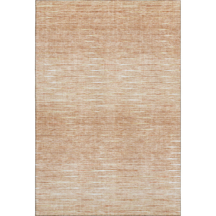 10' X 14' Abstract Washable Area Rug With UV Protection - Salmon And Ivory