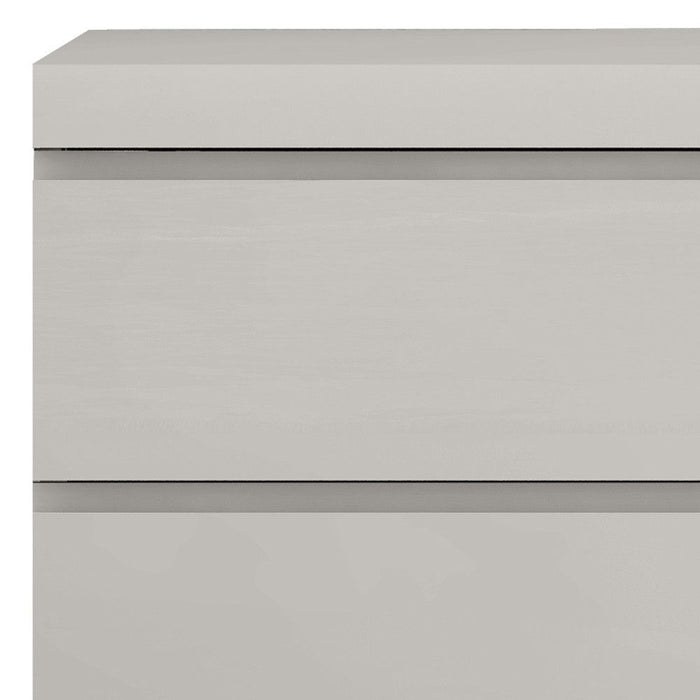 Modern Woodgrain Finish 2 Drawer Nightstand - Gray