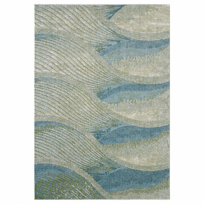 8' x 11' Abstract Area Rug - Blue