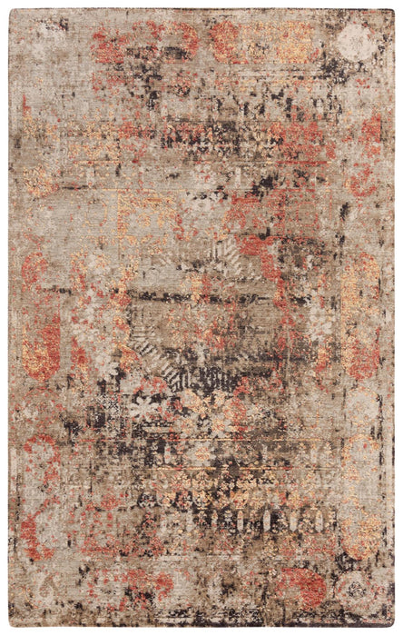 8' X 10' New Zealand Lambs Wool Abstract Hand Carved Handmade Area Rug (748017) - Green / Copper / Beige