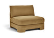 Meridian Furniture Hammond velvet upholstered armless stationary chair with plush fabric and modern design.