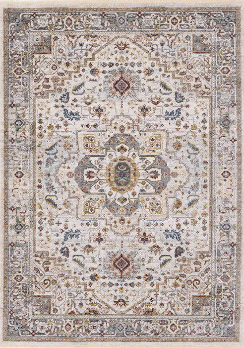8' X 10' Medallion Area Rug (660200) - Cream / Blue