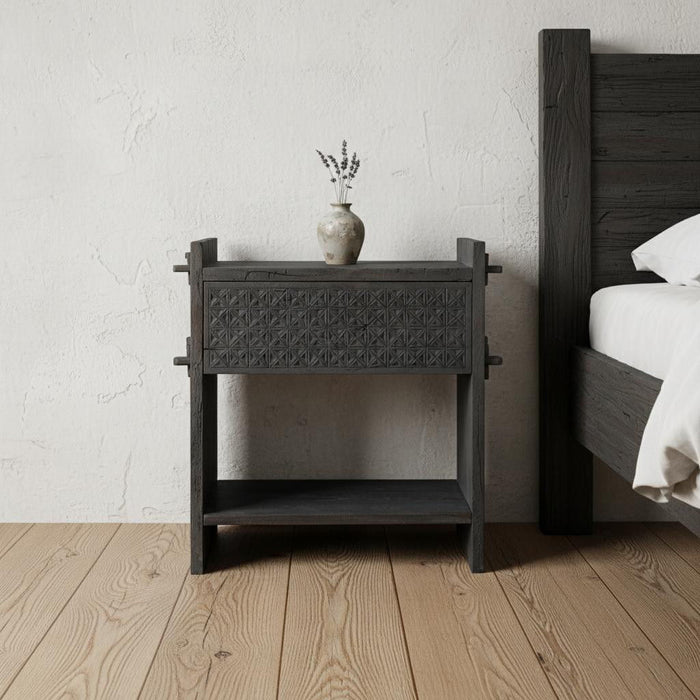 One Drawer Nightstand - Dark Gray