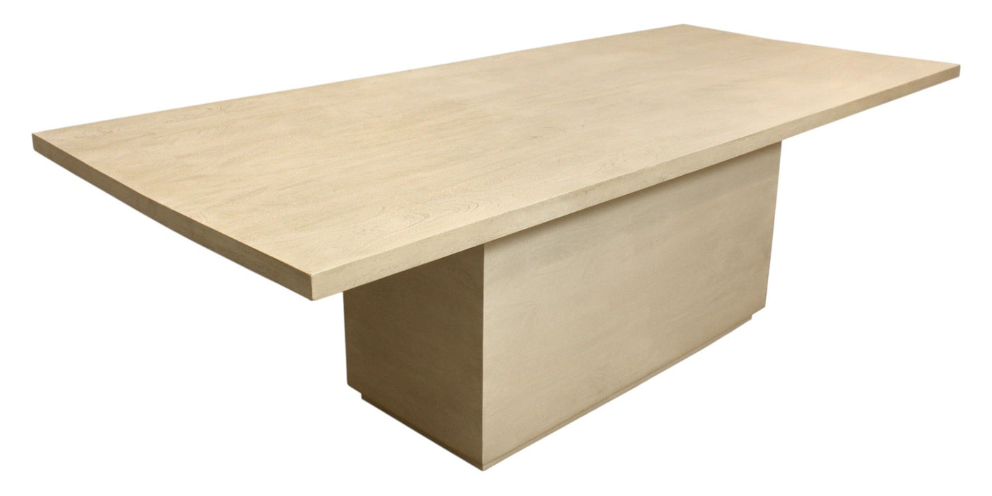 72" Solid Wood Pedestal Base Dining Table - Natural / Brown
