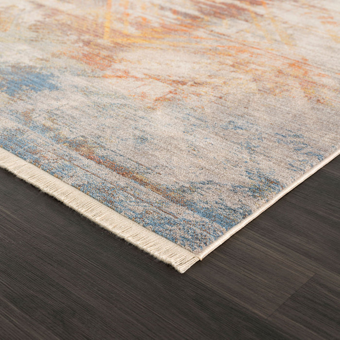 7.8' x 10' Abstract Distressed Area Rug - Gray