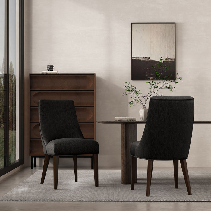 Manhattan Beever - Chenille Wood Dining Chair (Set of 2)