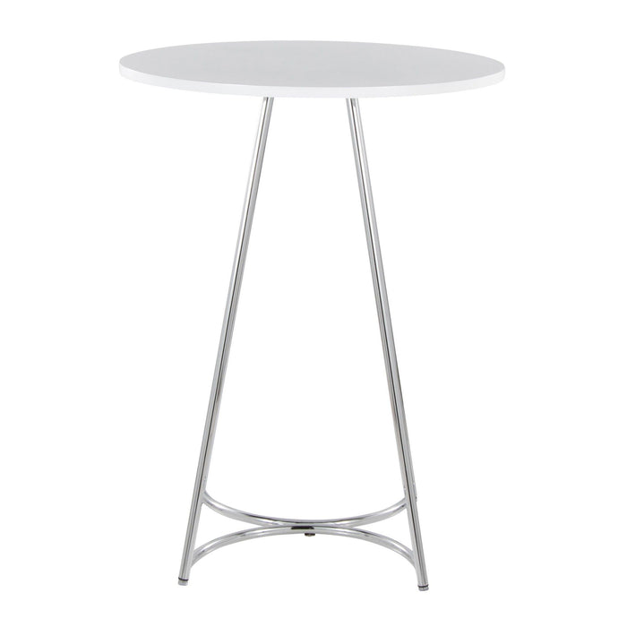 Cece - Counter Table - Chrome Metal