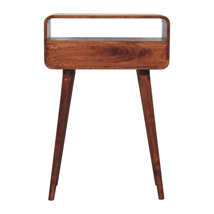Solid Wood Console Table With Shelf With Drawer (723399) - Brown